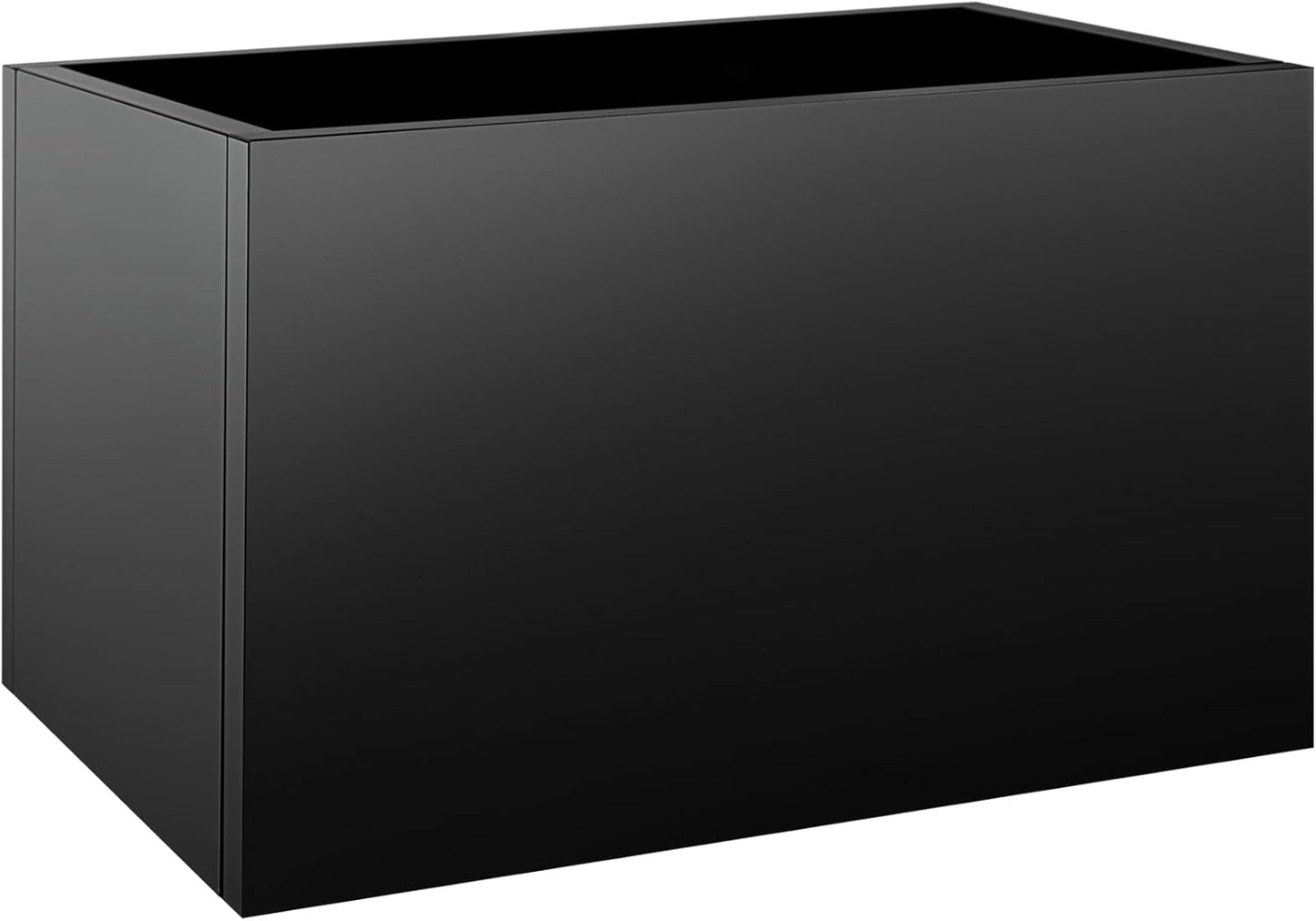 Steel Planter Box 40"x16"x24", Square Metal Planter Box Indoor&Outdoor, Steel Planters Heavy Duty for Commercial and Residential Use, Black