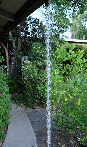 Nutshell Stores Double Loops Rain Chain - Stainless Steel - 15 Feet
