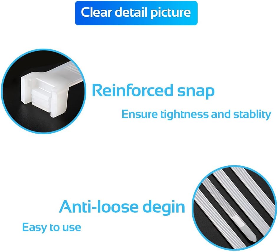 1000pcs 6Inch White Cable Tie,Nylon Zip Ties,Industrial Grade, 40 Pounds Tensile Strength, UV Resistant,Heavy Duty,for Home,Garden Trellis,Office,Garage and Workshop