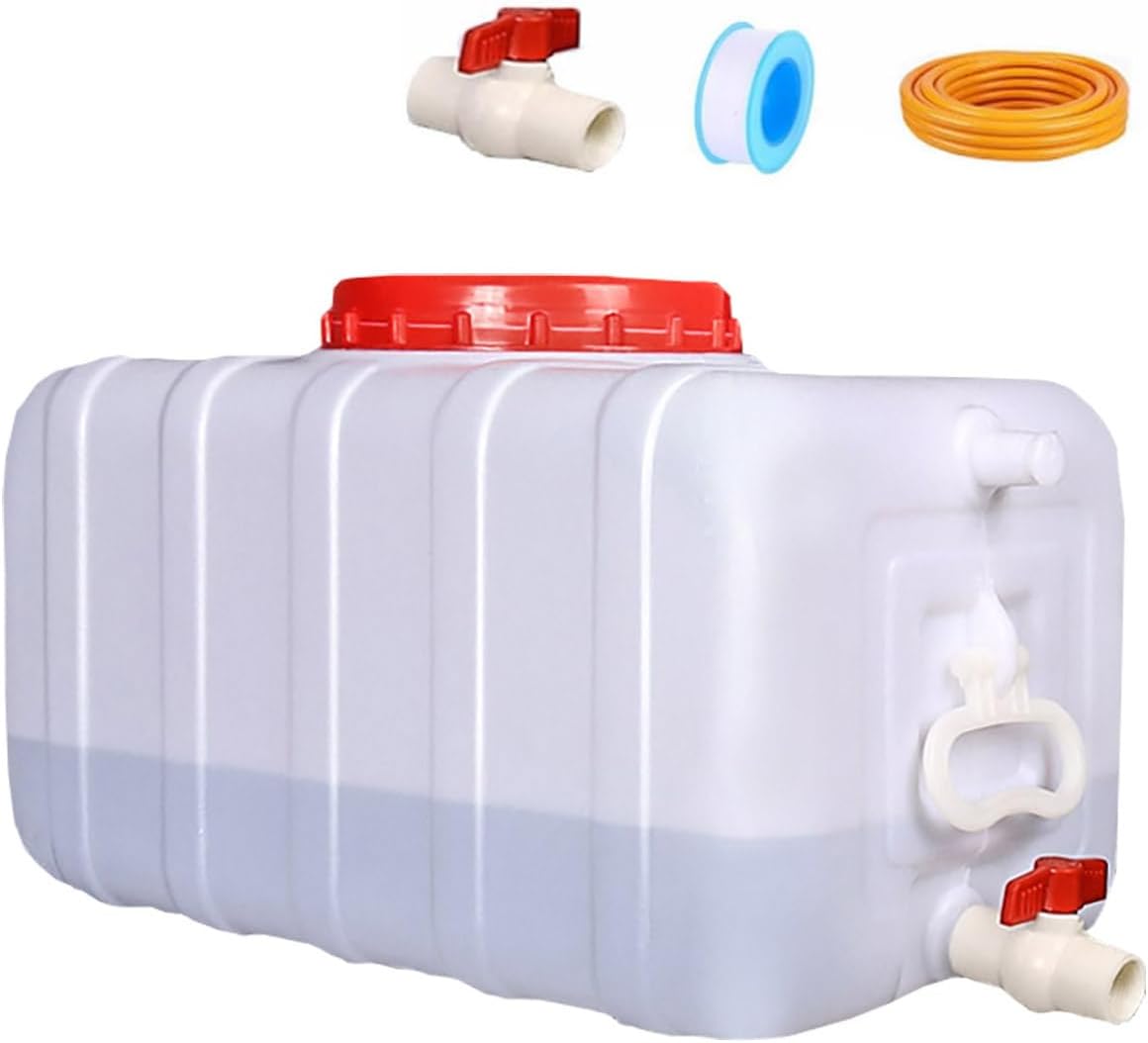 Portable Water Tank Water Storage Tank for Camping with Spigot Hose Plastic Water Container Water Storage Container for Emergency Water Storage Hiking Outdoor(Size:29gallon / 110L)