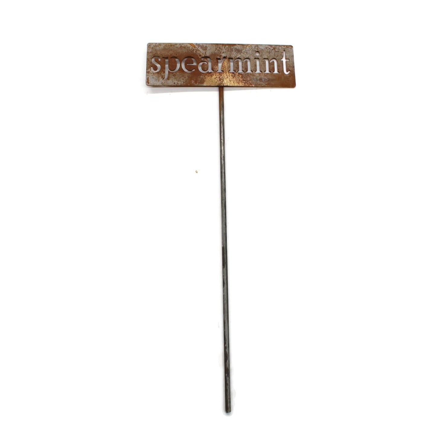 Classic Metal Garden Markers 19 Inches Tall (spearmint, Naturally Rusted)
