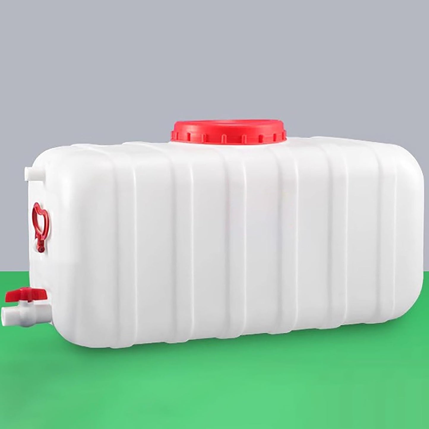 Plastic Portable Water Tank with Spigot for Camping Large Capacity Water Storage Tank Water Container for Emergency Storage Household Outdoor Camping RV Self-Driving(Size:110L/30gallon)