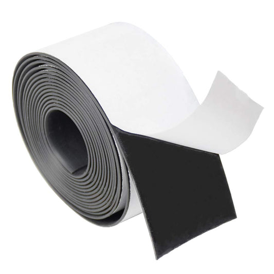 DOBTIM Adhesive Neoprene Solid Rubber Strips 1/16 (.062)" Thick X 2" Wide X 10'Long, Self Stick Rubber Sheet Non-Slip Insulation Strip Roll