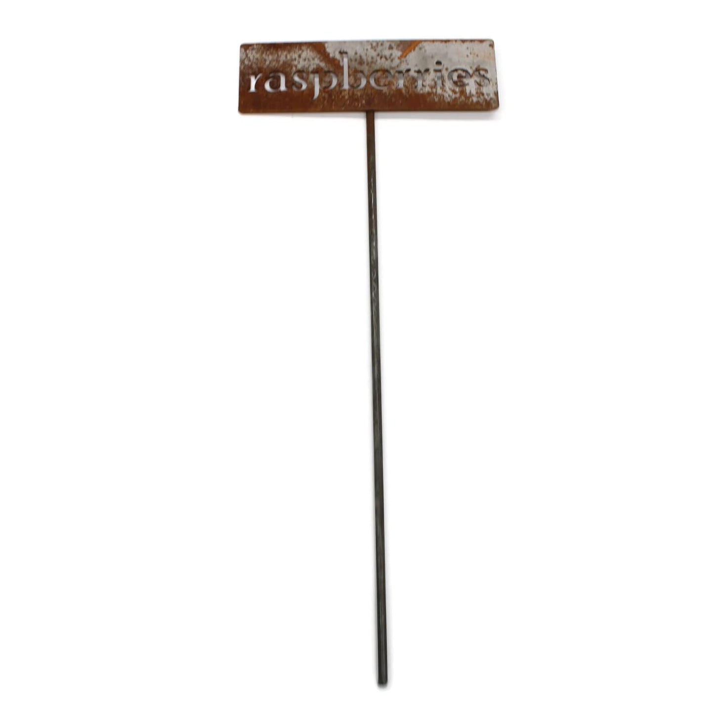 Classic Metal Garden Markers 19 Inches Tall (raspberries, Naturally Rusted)