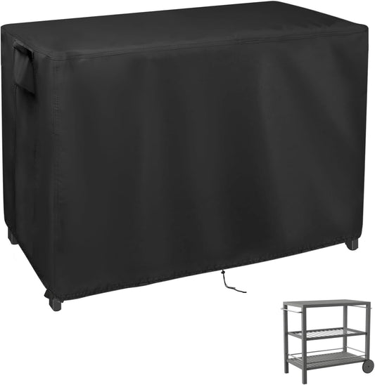 Outdoor Grill Table Cover for Solid Wood Bar Cart, Waterproof Outdoor Cart Covers, 38"x21"x32" table cover for Grill Dining Kitchen Cart