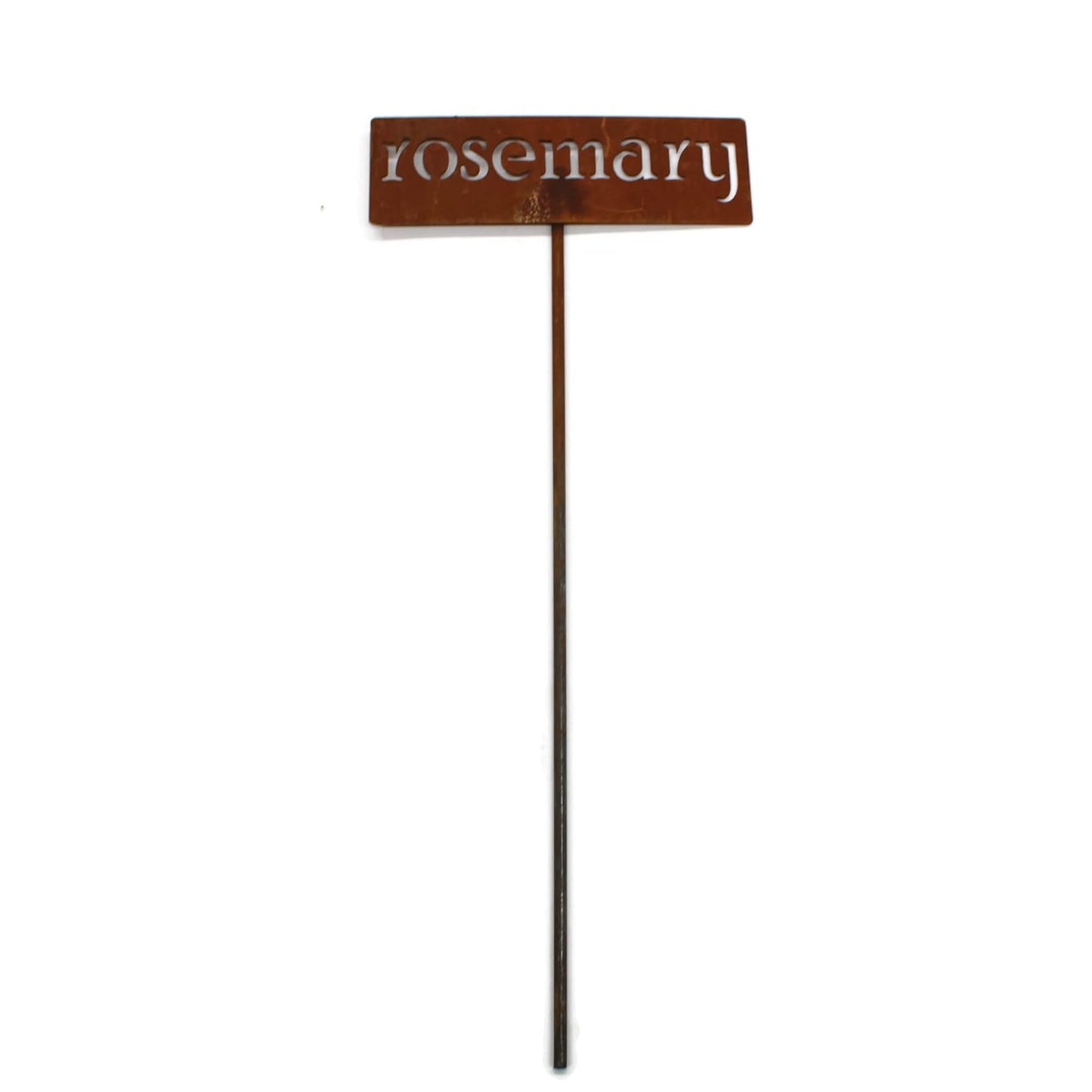 Classic Metal Garden Markers 19 Inches Tall (rosemary, Naturally Rusted)