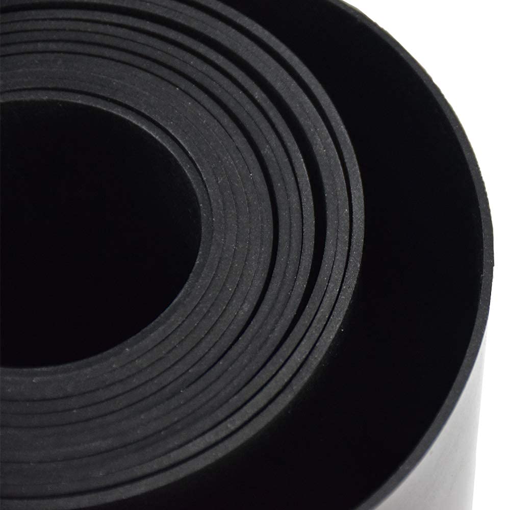 DOBTIM Neoprene Rubber Strips 1/16 (.062)" Thick X 12" Wide X 10' Long, Solid Rubber Rolls Use for Gaskets DIY Material, Supports, Leveling, Sealing, Bumpers, Protection, Abrasion, Flooring, Black