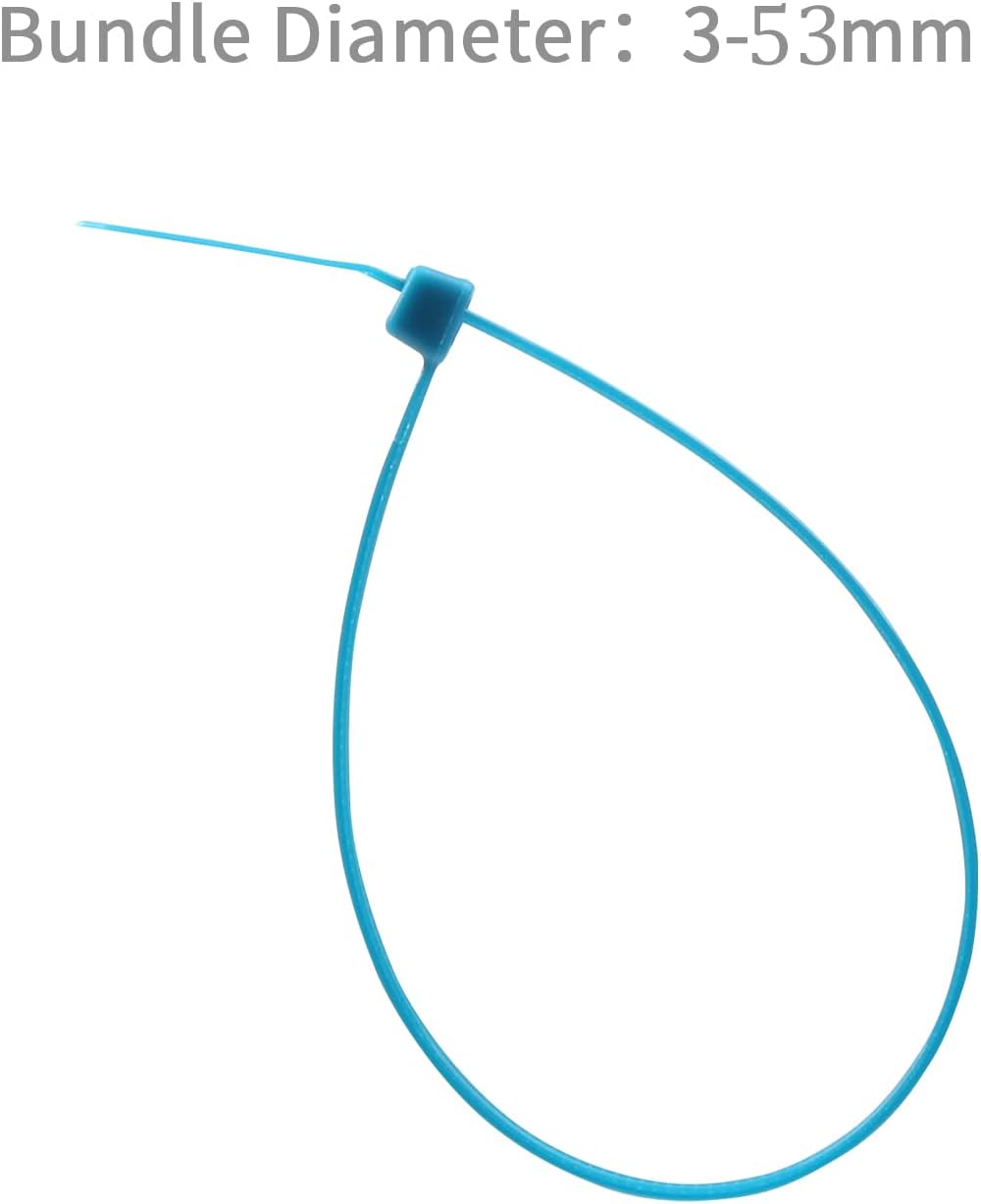 XINGO 100PCS Cable Zip Ties Heavy Duty, Premium Nylon Plastic Wire Ties with 50 Pounds Tensile Strength, Self-Locking Black Nylon Zip Ties for Indoor and Outdoor (8 inch, Blue)