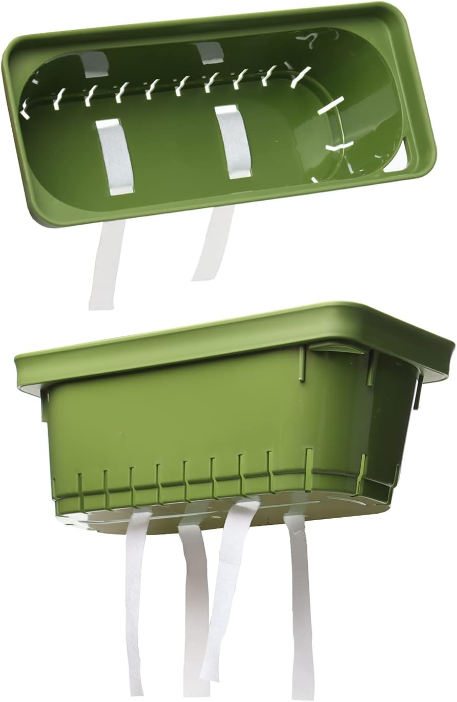 GardenBasix Self Watering Planter Pots Window Box for Indoor Plants Home Garden Modern Decorative Flower Pot for All House Herbs Succulents Set of 6 (6, Green(Rectangle))