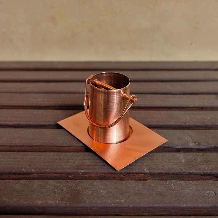 Nutshell Stores Medium Square Cups Rain Chain - Patina - 19 Feet