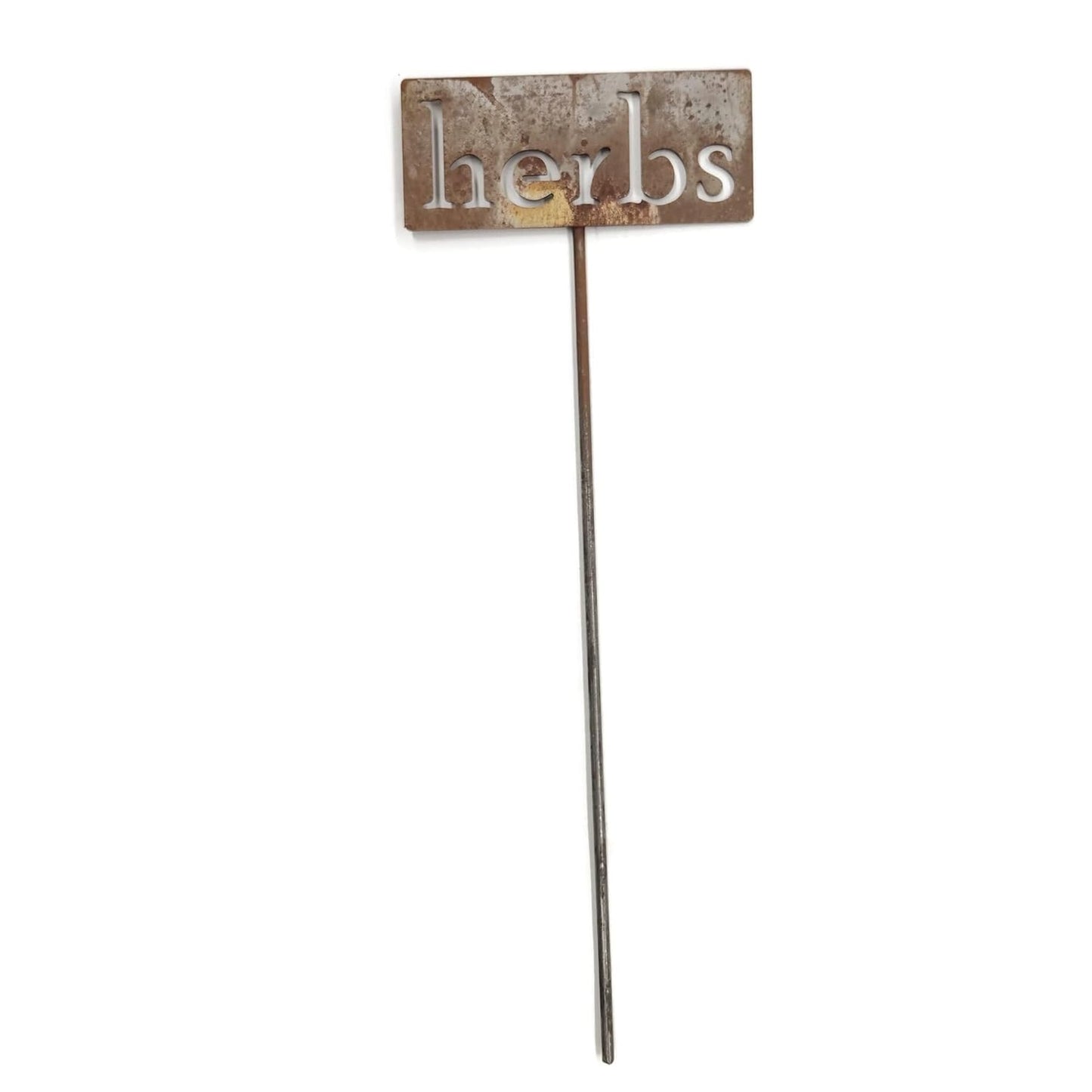 Classic Metal Garden Markers 19 Inches Tall (herbs, Naturally Rusted)