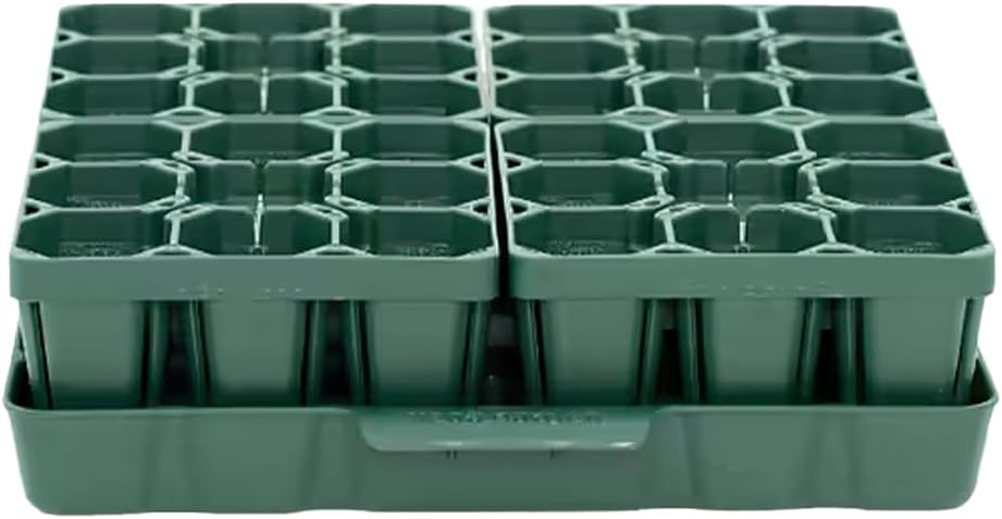 Vego garden Seedling Suite Products, 4 Pack Standard Seedling Trays with 10" x 10" Bottom Watering Trays