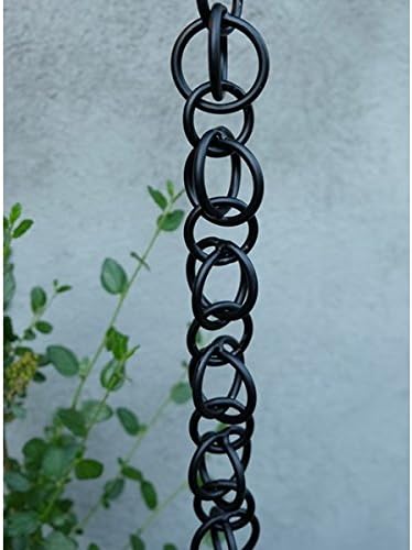 Nutshell Stores Double Loops Rain Chain - Black - 9 Feet