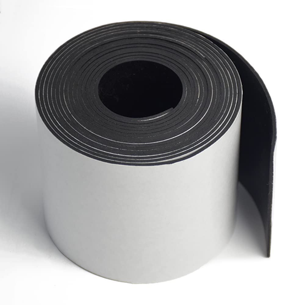 DOBTIM Adhesive Neoprene Solid Rubber Strips 1/16 (.062)" Thick X 3" Wide X 10' Long, Self Stick Rubber Sheet Non-Slip Insulation