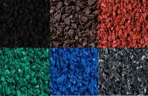Playsafer Rubber Mulch Nuggets Protective Flooring for Playgrounds, Swing-Sets, Play Areas, and Landscaping (1,000 LBS - 39 CU. FT., Natural Black (Unpainted))