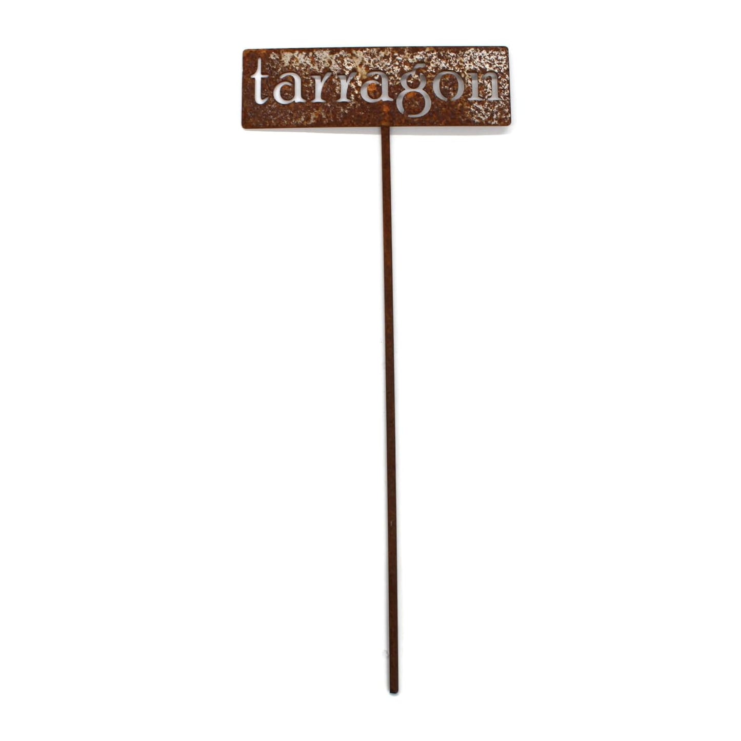 Classic Metal Garden Markers 19 Inches Tall (tarragon, Naturally Rusted)