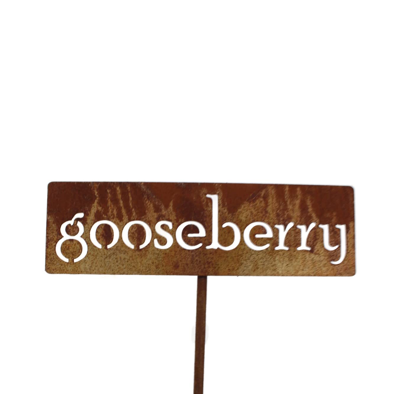 Classic Metal Garden Markers 19 Inches Tall (gooseberry, Naturally Rusted)