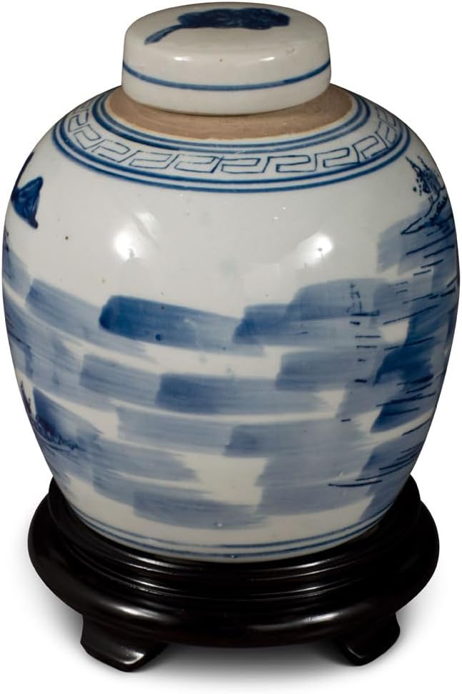 China Furniture and Arts Blue and White Porcelain Scenery Chinese Jar