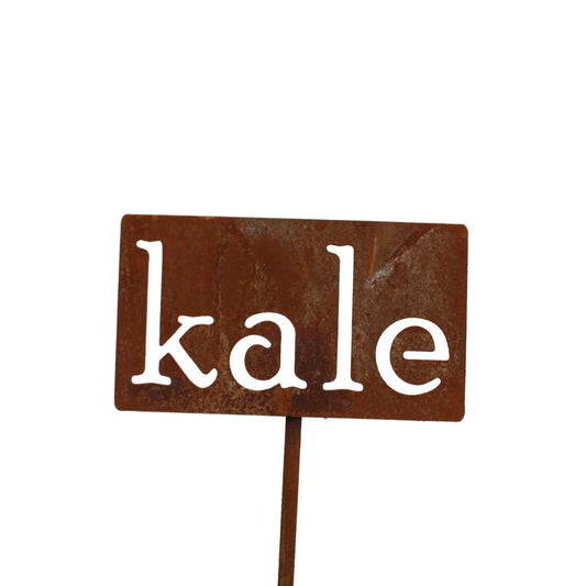 Classic Metal Garden Markers 19 Inches Tall (kale, Naturally Rusted)