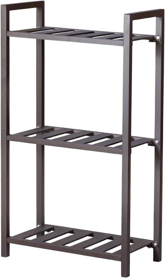 Plant Stand for Versatile Decor - Indoor/Outdoor Aluminum Stand with 300 LBS Strength, Sized L25.5 x W11.8 x H38.5 inch - Perfect for Patios, Gardens, Living Rooms