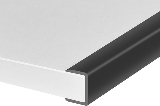 Rubber Edge Trim, Self-Adhesive U Channel Edge Protector for Plywood, Cabinet, 1" Wood Edge Banding, Flexible Furniture Repair, EPDM Material, Fit 1"(25mm), Length 10Ft, Black