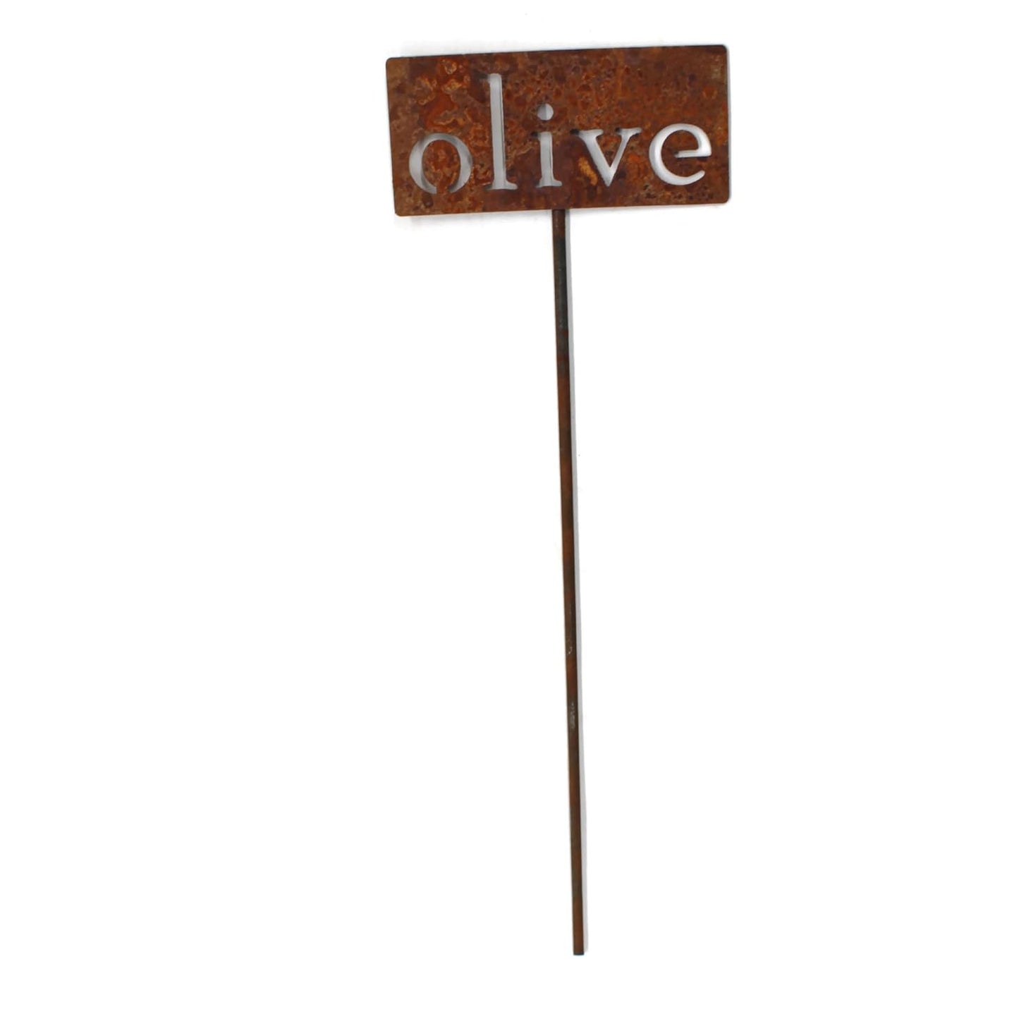 Classic Metal Garden Markers 19 Inches Tall (olive, Naturally Rusted)
