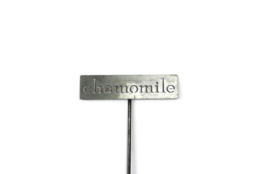 Classic Metal Garden Markers 19 Inches Tall (chamomile, Raw, Unfinished Steel (will rust with time))