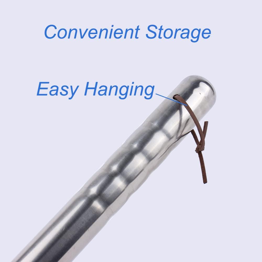 Stainless Steel Garden Cultivator Metal Hand Weather Resistant Hand Tool 15-Inch Lightweight 4 prongs Rake for Weeding Seeding Turning Soil