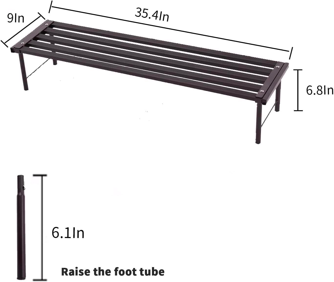 Metal Plant Stand, Rust-proof Aluminum Flower Pot Stand, Plants Display Stands Decoration Racks for Living Room Balconies and Gardens (90 Ebony)