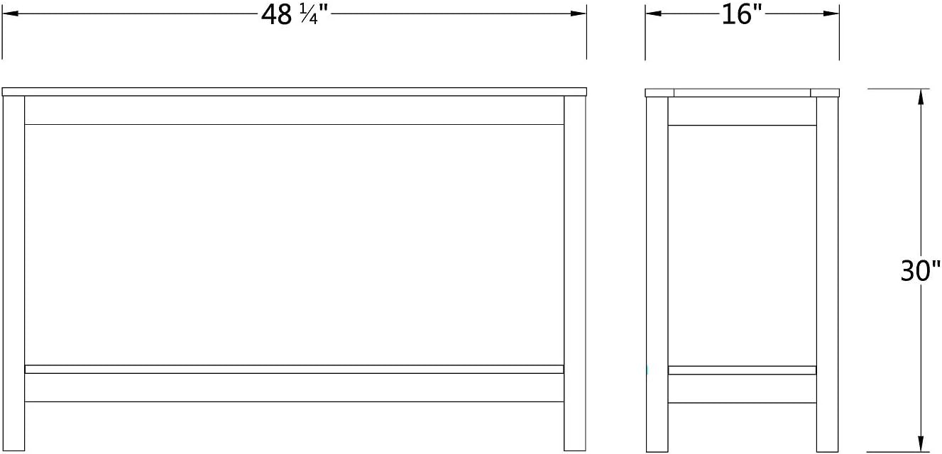 Cambridge Casual Solid Wood Alfresco Outdoor Console Table – Dark Brown Finish – Durable and Stylish Accent Plant Table for Patio, Deck, Porch, Garden, and Outdoor Spaces