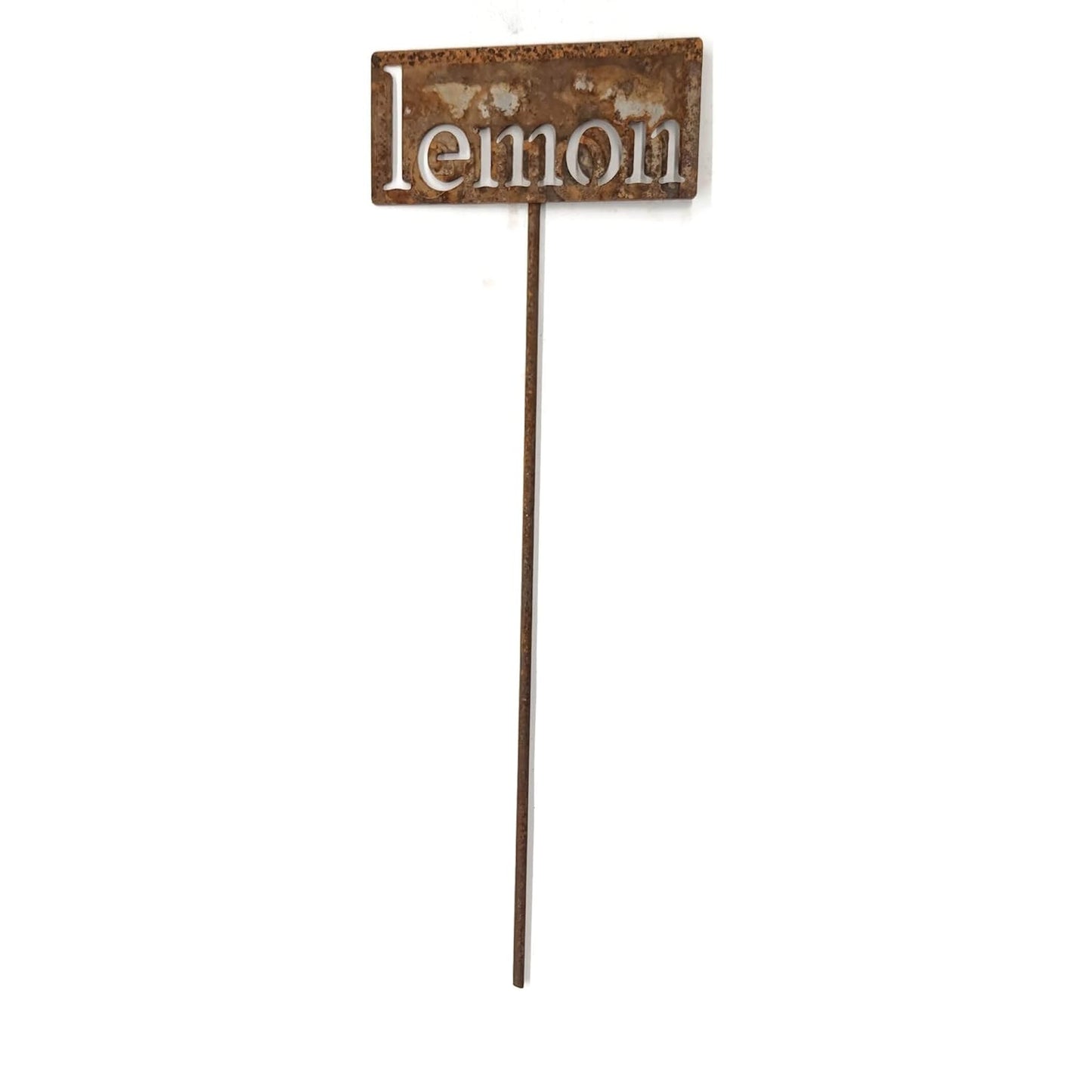Classic Metal Garden Markers 19 Inches Tall (lemon, Naturally Rusted)
