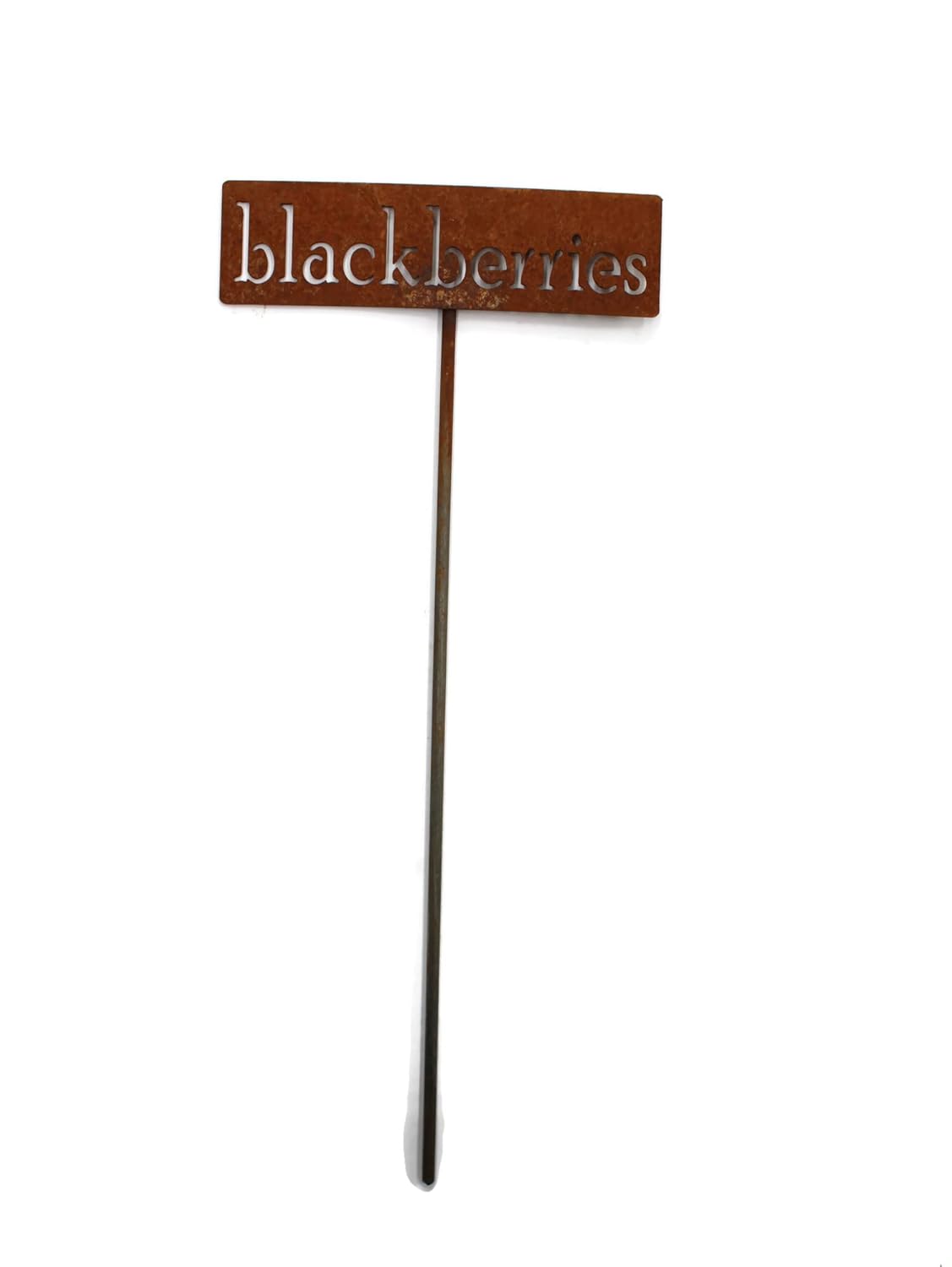 Classic Metal Garden Markers 19 Inches Tall (blackberries, Naturally Rusted)
