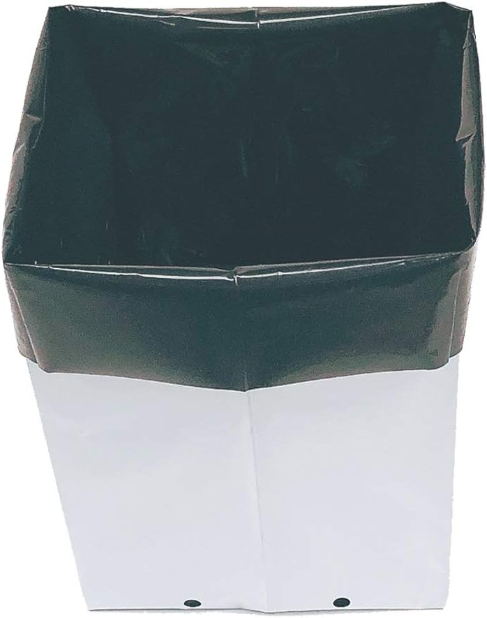 HORTIPOTS 5 Gallon Grow Bags Black and White Light Proof Grow Pot Container (Pack of 25)