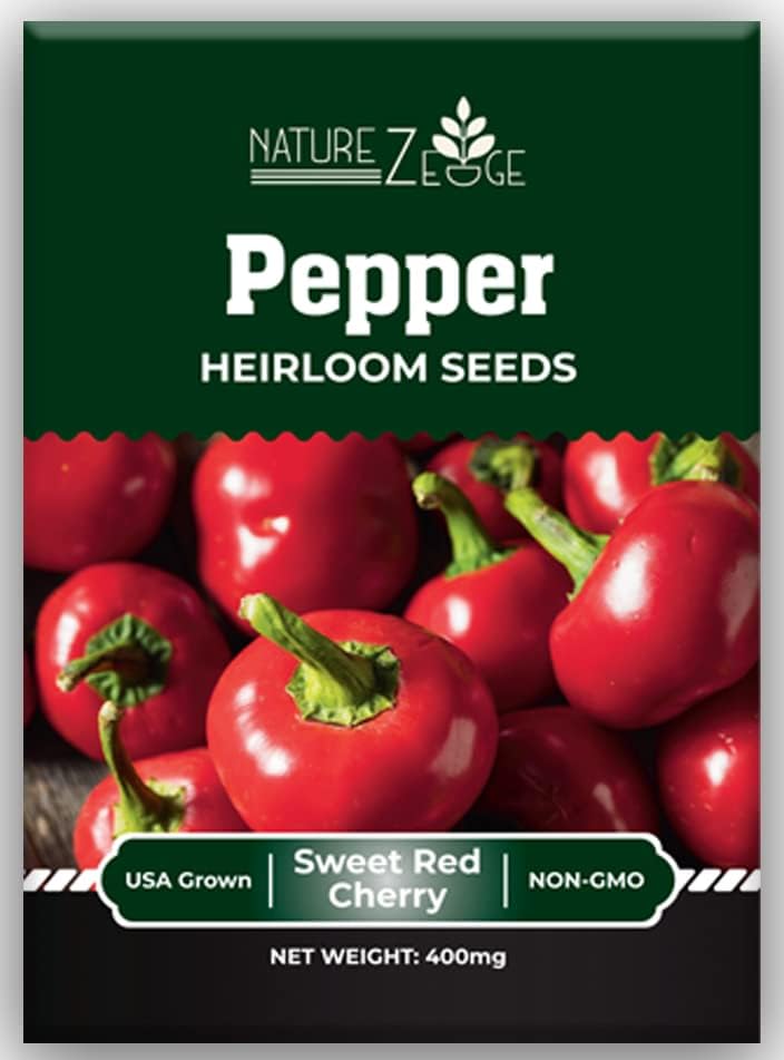 Sweet Pepper Seeds for Planting, Sweet Banana Pepper Seeds, Pepperoncini, Sweet Cherry Pepper Seeds, California Wonder Bell Pepper, and Anaheim, Heirloom Pepper Seed Assortment, Non-GMO
