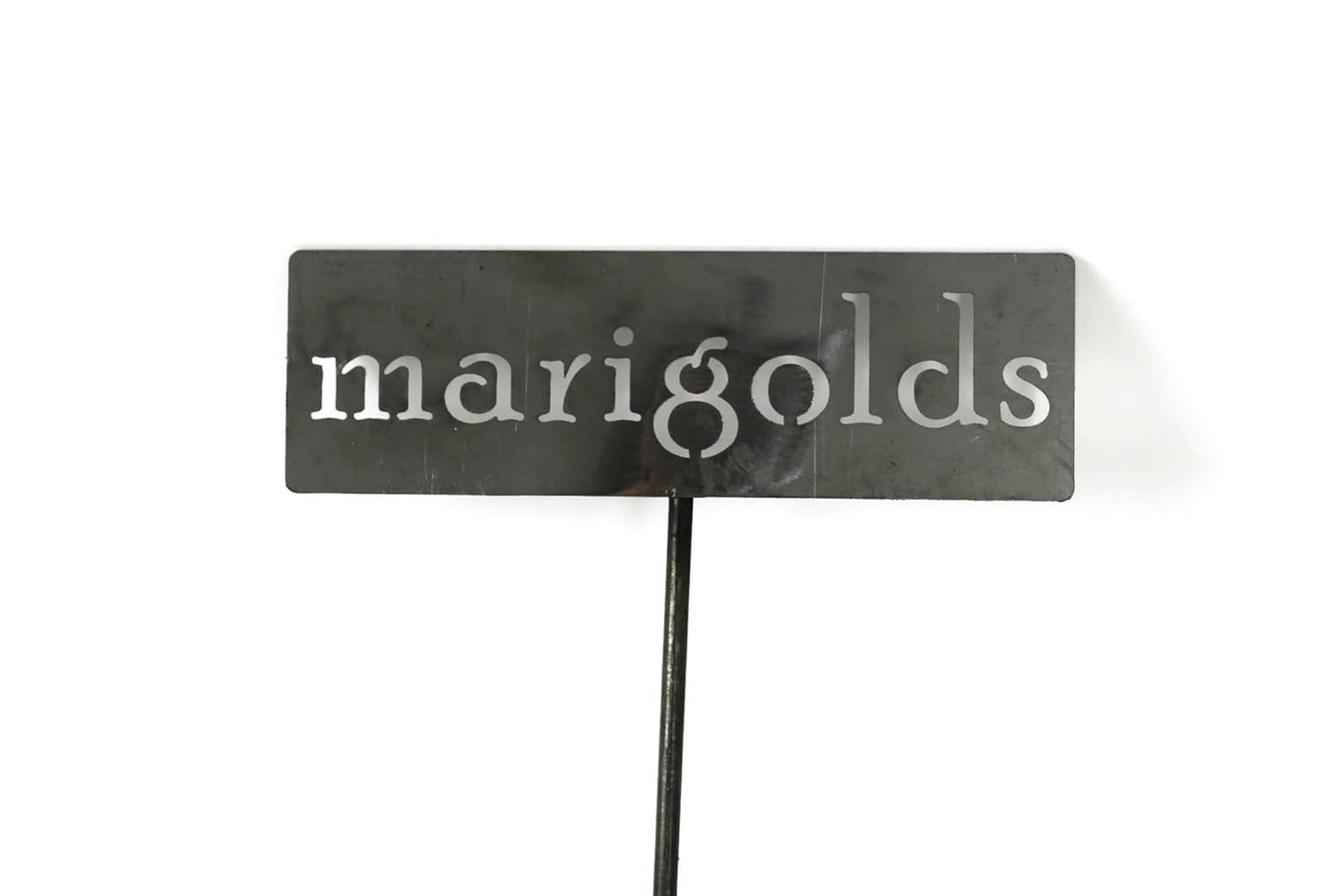 Classic Metal Garden Markers 19 Inches Tall (marigolds, Raw, Unfinished Steel (will rust with time))