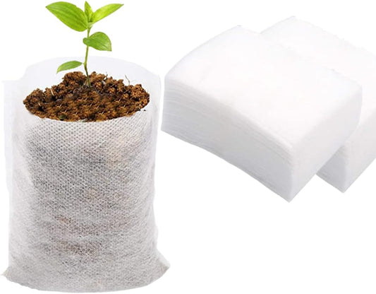 gardtree Small Plant Nursery Bags 3.1" * 3.9" 400PCS, Non-Woven Biodegradable Plant Grow Bags Fabric Seedling Starter Bags for Succulents Vegetable Flower Fruit, Home Garden Supply