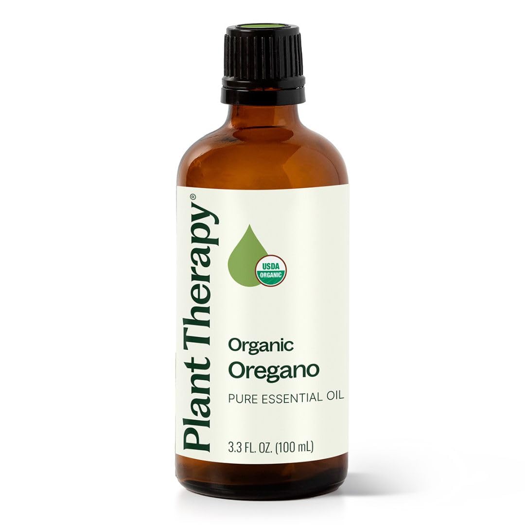 Plant Therapy Organic Oregano Essential Oil 100% Pure, USDA Certified Organic, Undiluted, Natural Aromatherapy, Therapeutic Grade 100 mL (3.3 oz)