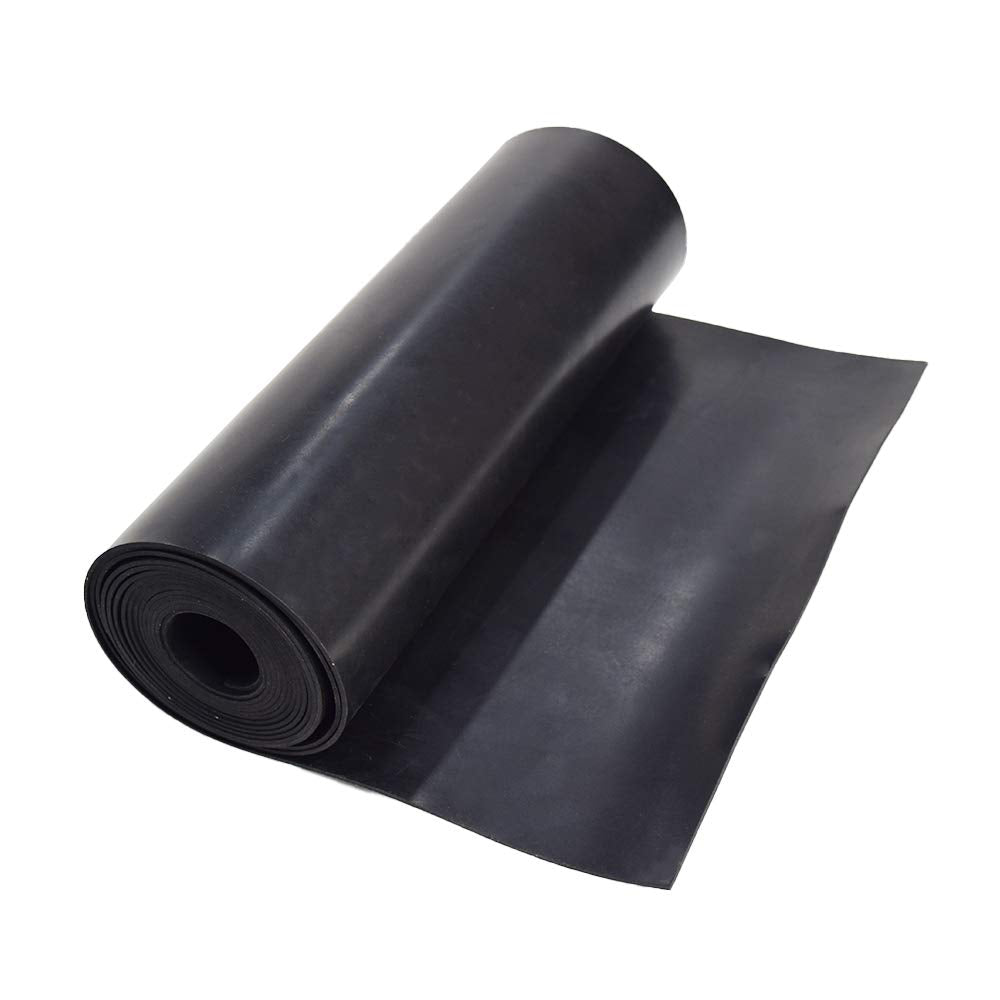 DOBTIM Neoprene Rubber Strips 1/16 (.062)" Thick X 12" Wide X 10' Long, Solid Rubber Rolls Use for Gaskets DIY Material, Supports, Leveling, Sealing, Bumpers, Protection, Abrasion, Flooring, Black