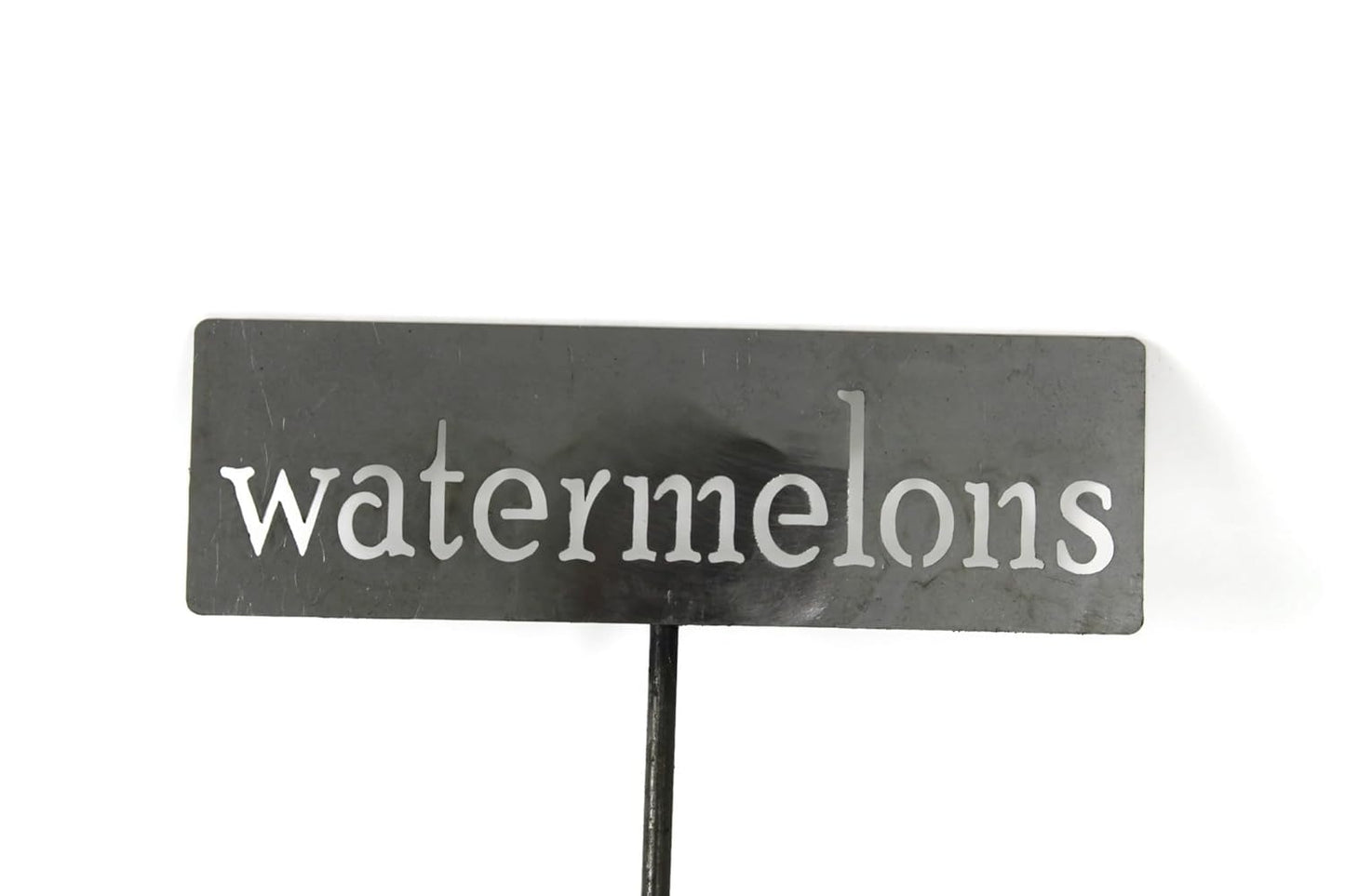 Classic Metal Garden Markers 19 Inches Tall (watermelons, Raw, Unfinished Steel (will rust with time))