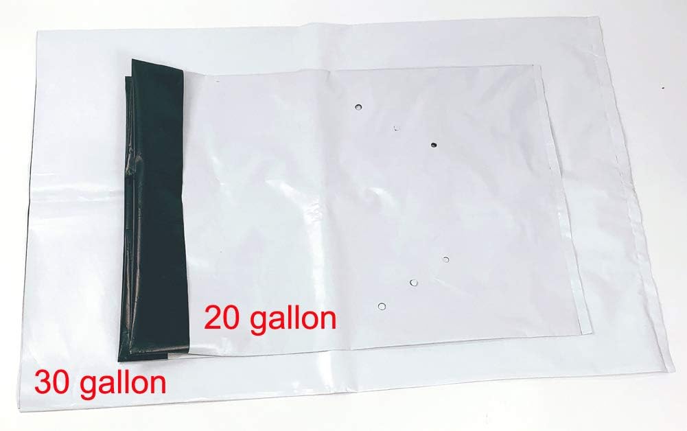 HORTIPOTS 20 Gallon Black and White Poly Nursery Grow Bags Pack of 10