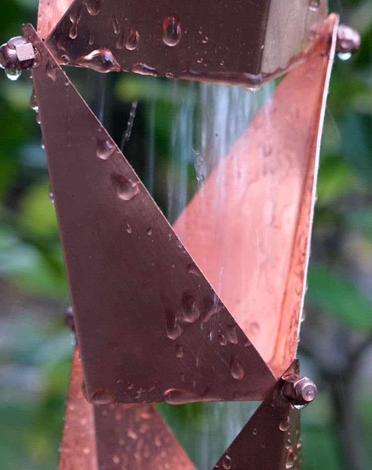 Nutshell Stores Origami Rain Chain - Copper - 20 Feet