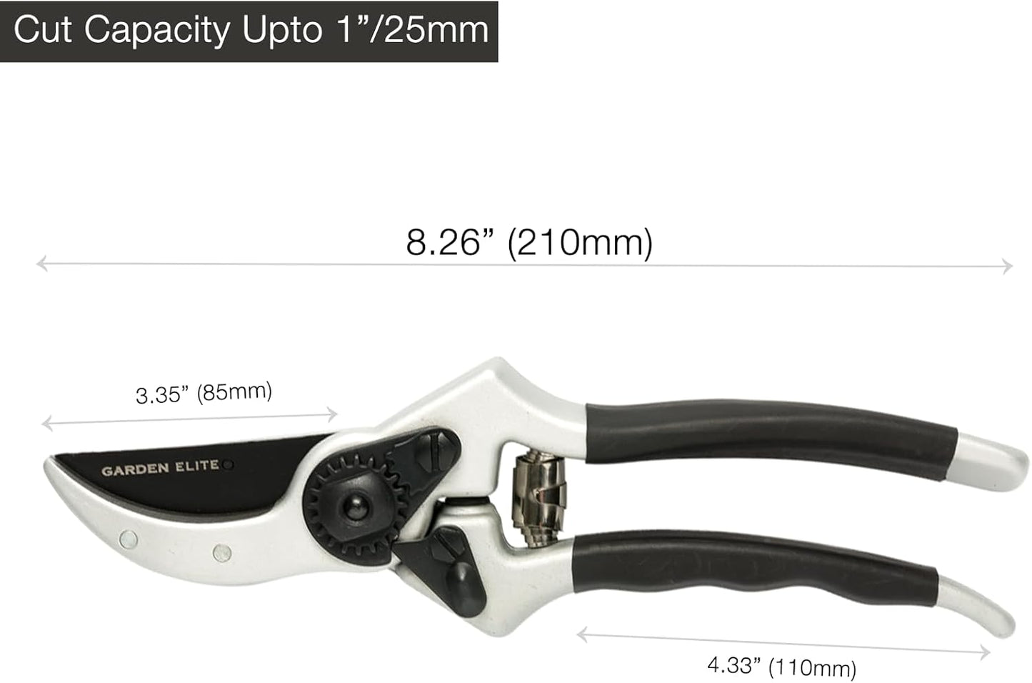 Razor Sharp Bypass Pruning Shears - Lifetime Replacement - Free Extra Blade, Spring & eBook - Japanese Steel - Premium Hand Pruners - Garden Shears - Garden Clippers - Secateurs with Ergonomic Handles