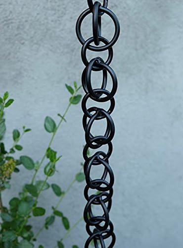 Nutshell Stores Double Loops Rain Chain - Black - 19 Feet
