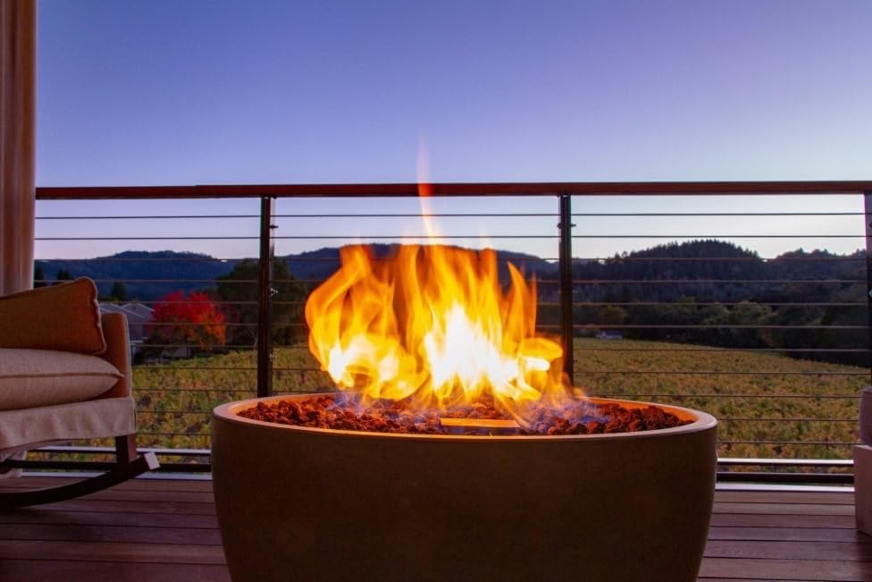 32" Inch Brass Jet Burner for Round & Square Fire Pit - Natural Gas or Propane Fire Pit Fireplace - Premium Fire Pit Burner for Outdoor (32" Inch, Propane)