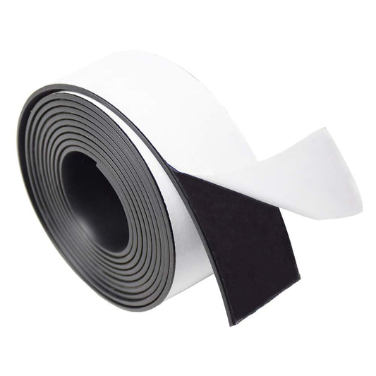 DOBTIM Adhesive Neoprene Solid Rubber Strips 1/8 (.125)" Thick X 2" Wide X 10'Long, Self Stick Rubber Sheet Non-Slip Insulation Pads Strip Roll