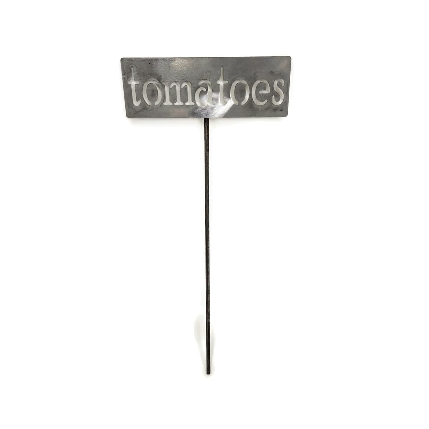 Classic Metal Garden Markers 19 Inches Tall (tomatoes, Raw, Unfinished Steel (will rust with time))