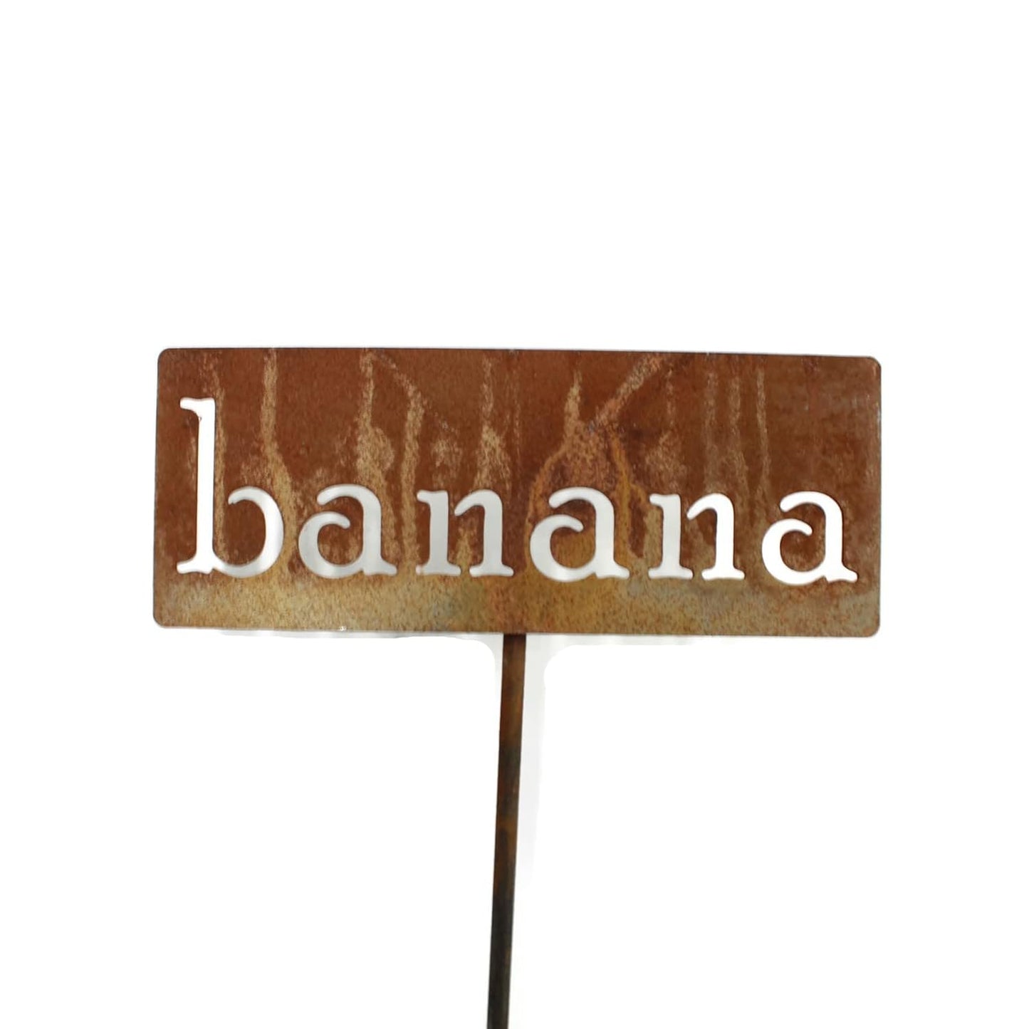 Classic Metal Garden Markers 19 Inches Tall (banana, Naturally Rusted)