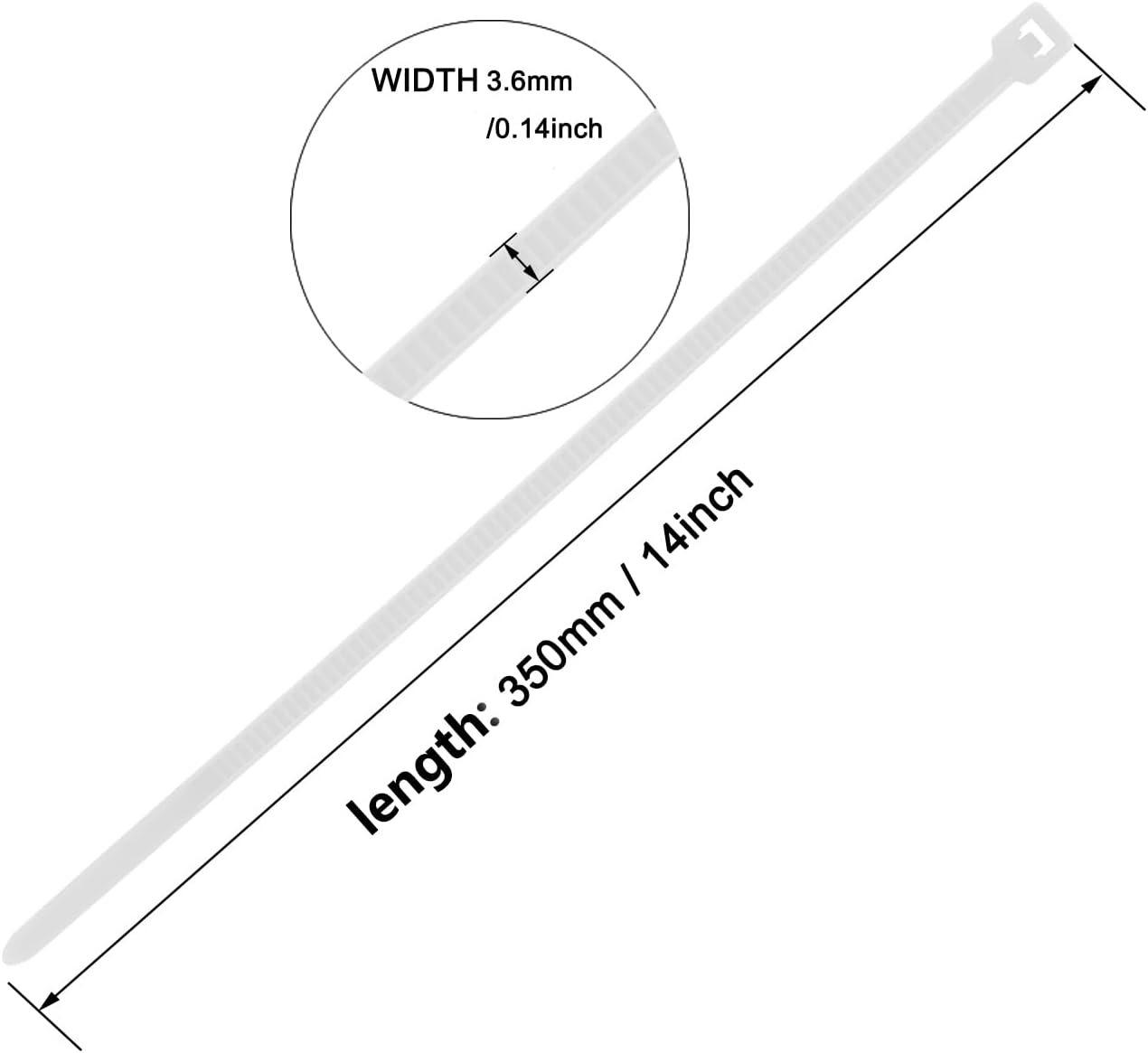14 Inch Zip Ties Red 1000 PCS, 40 Lbs- Heavy Duty Tensile Strength, Nylon PA66 UV Resistant Cable Ties for Indoor and Outdoor Use - Ideal for object bundling and fastening