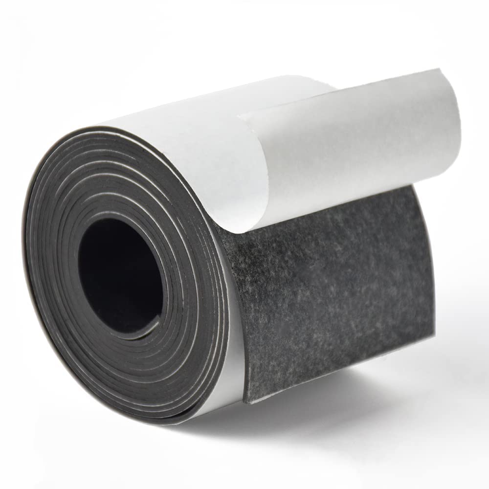 DOBTIM Adhesive Neoprene Solid Rubber Strips 1/16 (.062)" Thick X 3" Wide X 10' Long, Self Stick Rubber Sheet Non-Slip Insulation