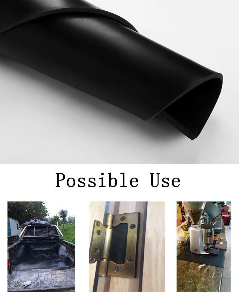 NABOWAN Solid Rubber Sheets,Strips,Rolls 1/16" (.062") Thick x 1" Wide x 120" Long, Thin Neoprene Rubber, Perfect for DIY Gasket Material, Sealing, Liner, Shield, Padding, Mat